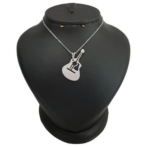 گردنبند نقره زنانه ترمه ۱ طرح گیتار کد mas 00390